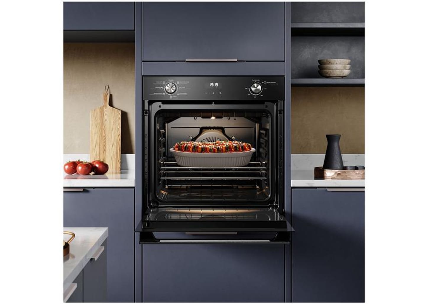 Forno Elétrico de Embutir Electrolux de Convecção com Dourador 80L Preto OE8EH