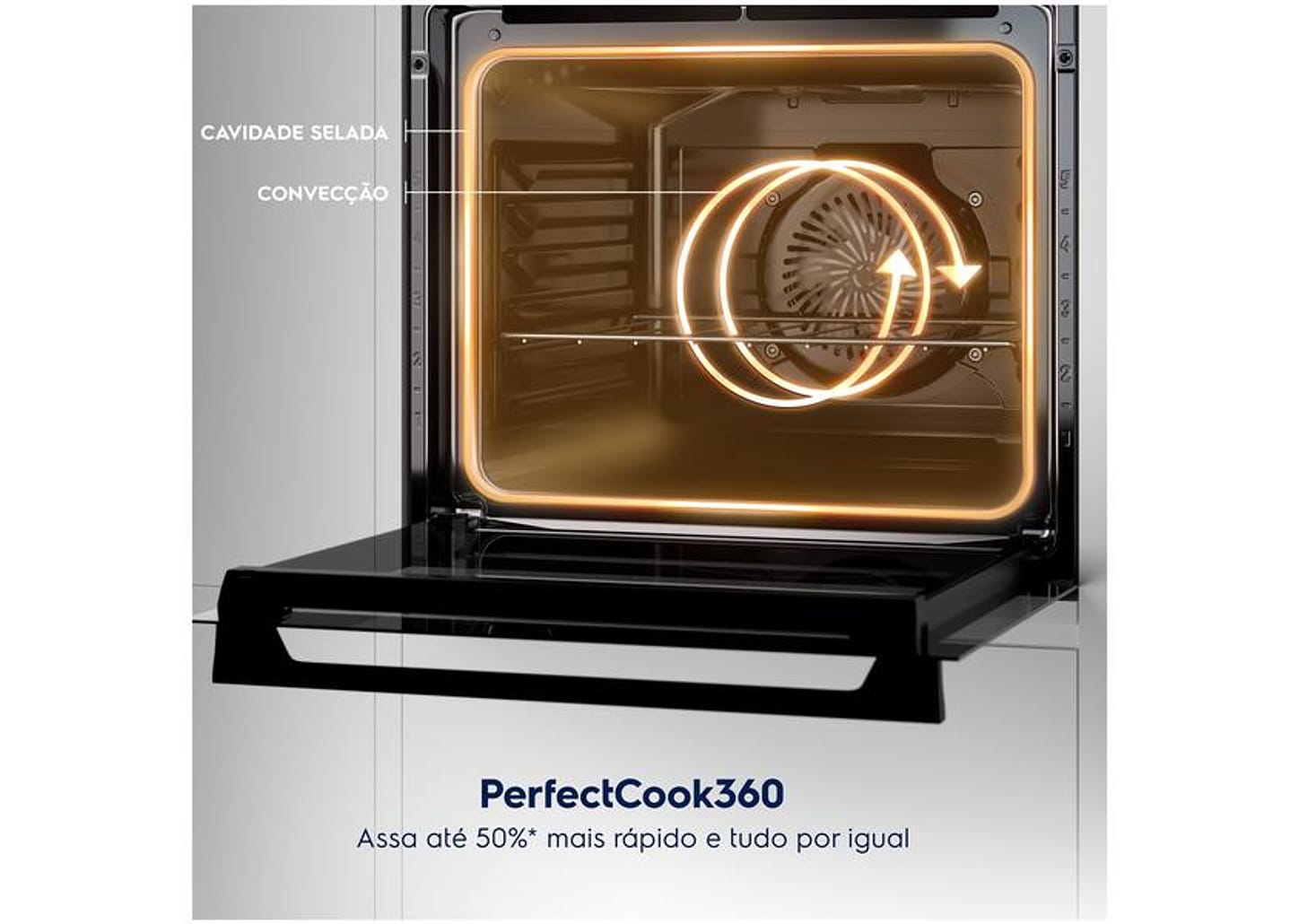 Forno Elétrico de Embutir Electrolux de Convecção com Dourador 80L Preto OE8EH