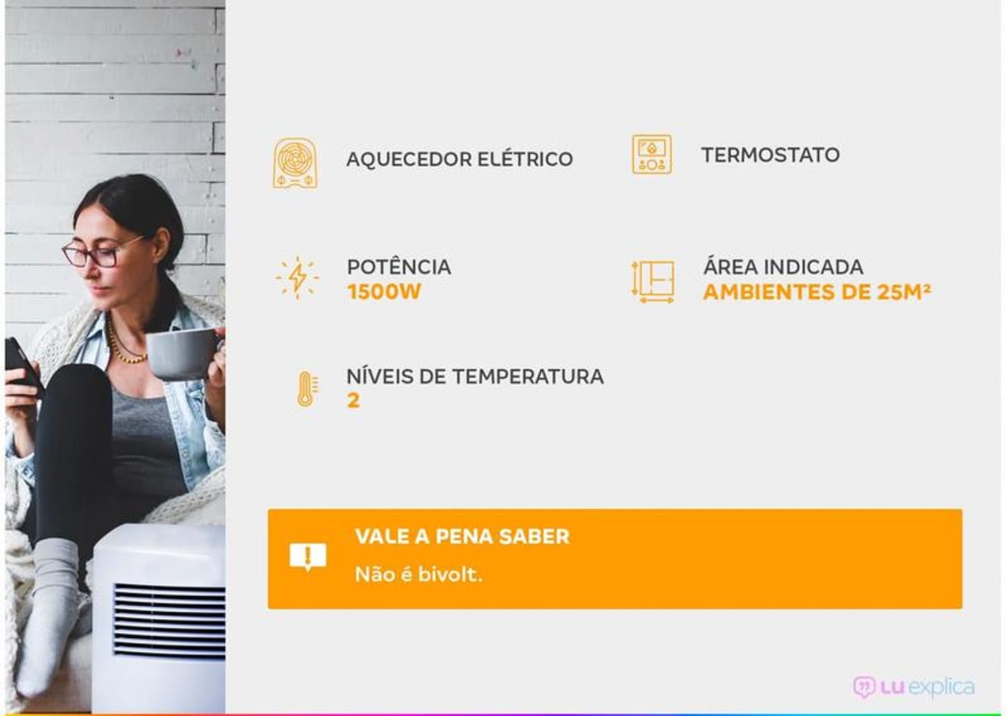 Aquecedor Elétrico Britânia AB1100N 2 em 1