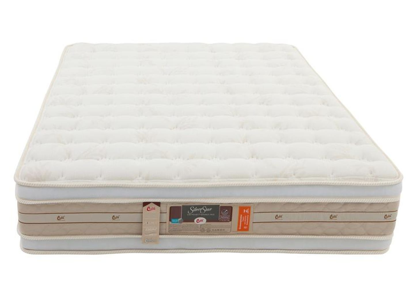 Colchão Queen Castor Mola Pocket 34cm de Alt. Silver Star