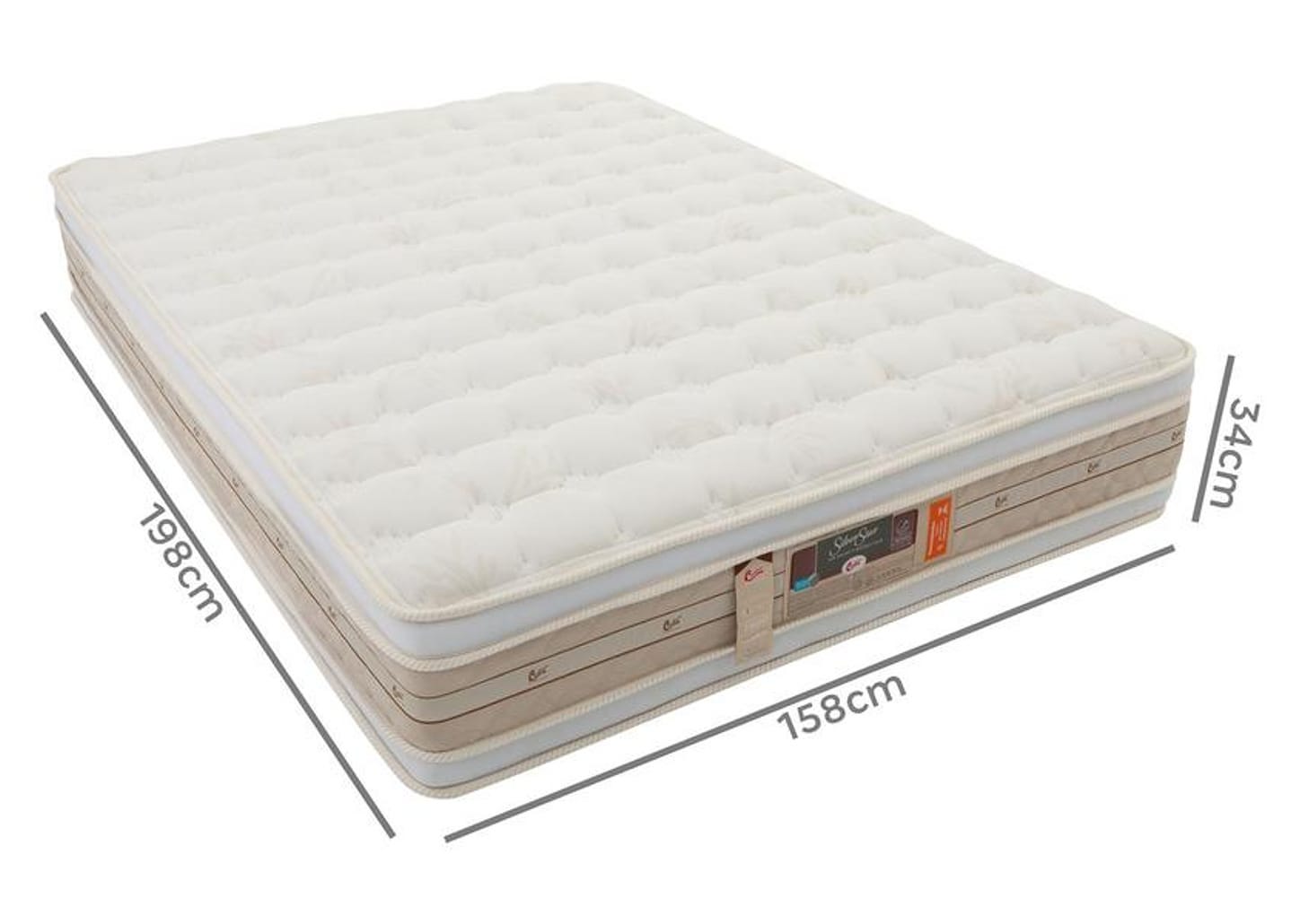 Colchão Queen Castor Mola Pocket 34cm de Alt. Silver Star