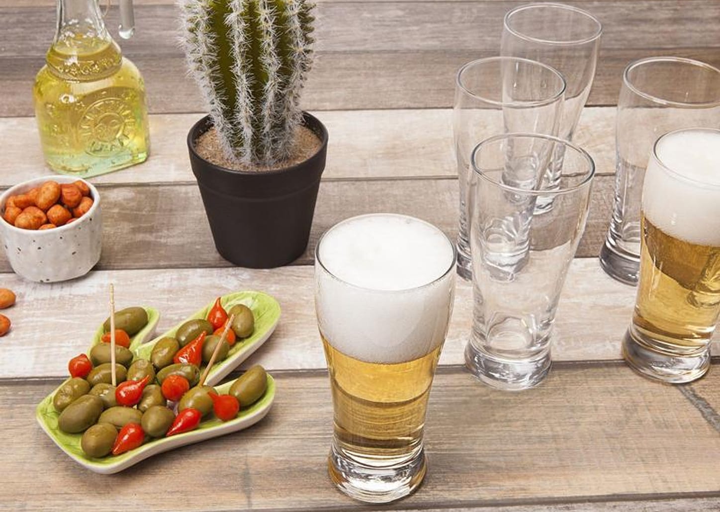 Jogo de Copos de Vidro para Cerveja 200ml 6 Peças SM Lager