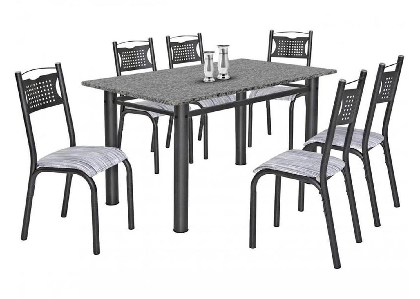 Mesa de Cozinha 6 Cadeiras 6 Lugares - Retangular Poeme Ciplafe