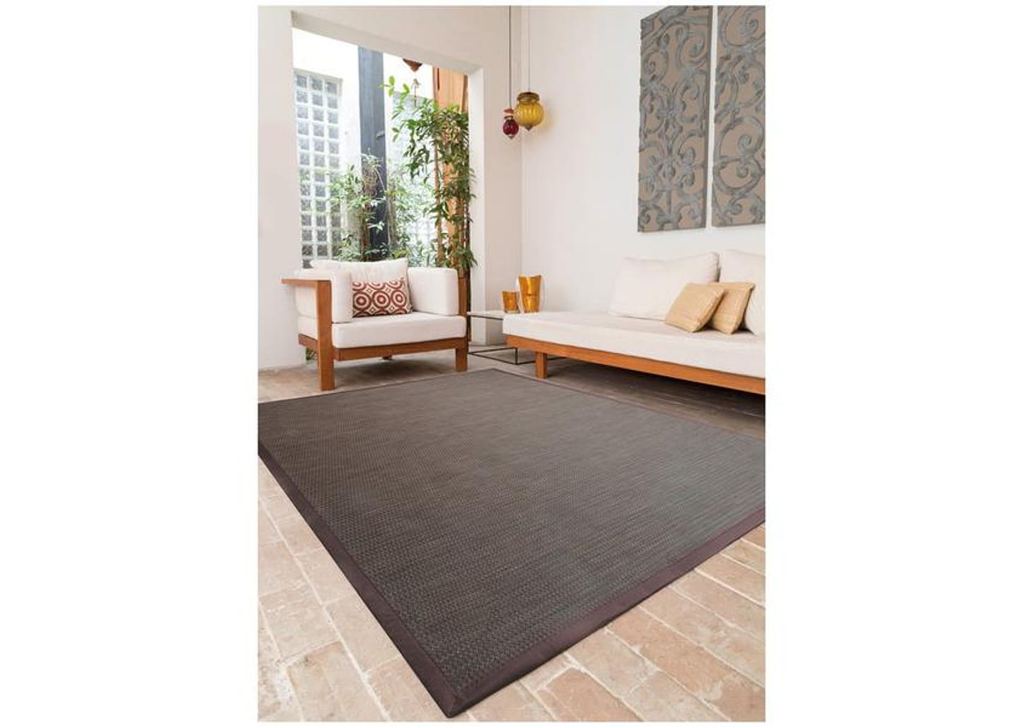 Tapete Liso Retangular Fênix Triângulos 200x250cm Jolitex