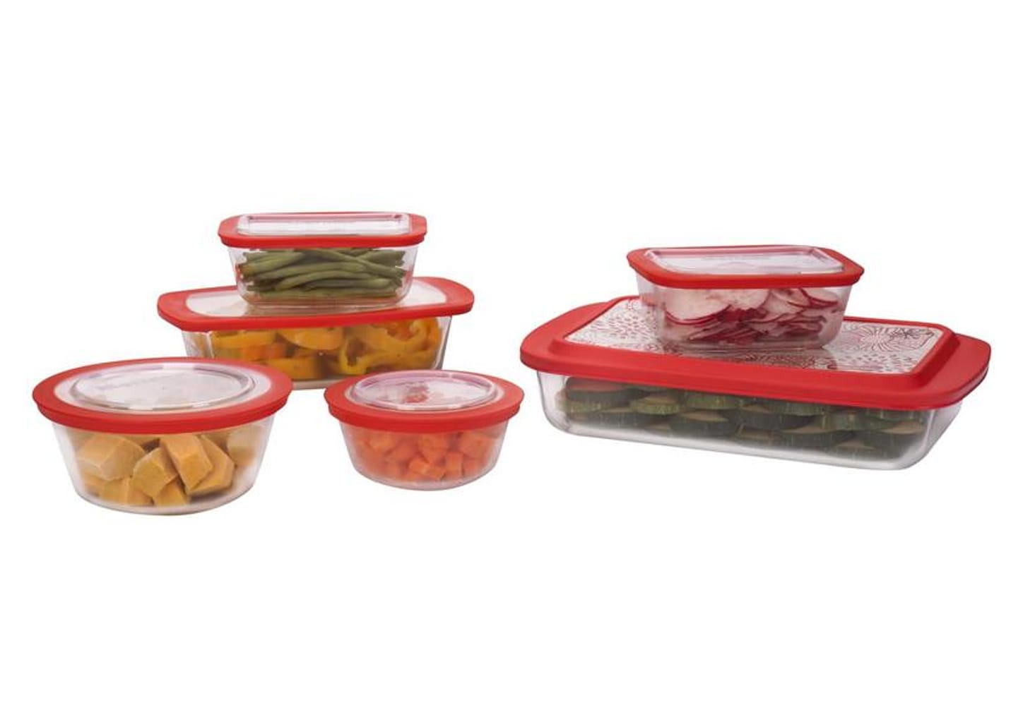 Conjunto de Assadeiras de Vidro Marinex Prática 6 Peças