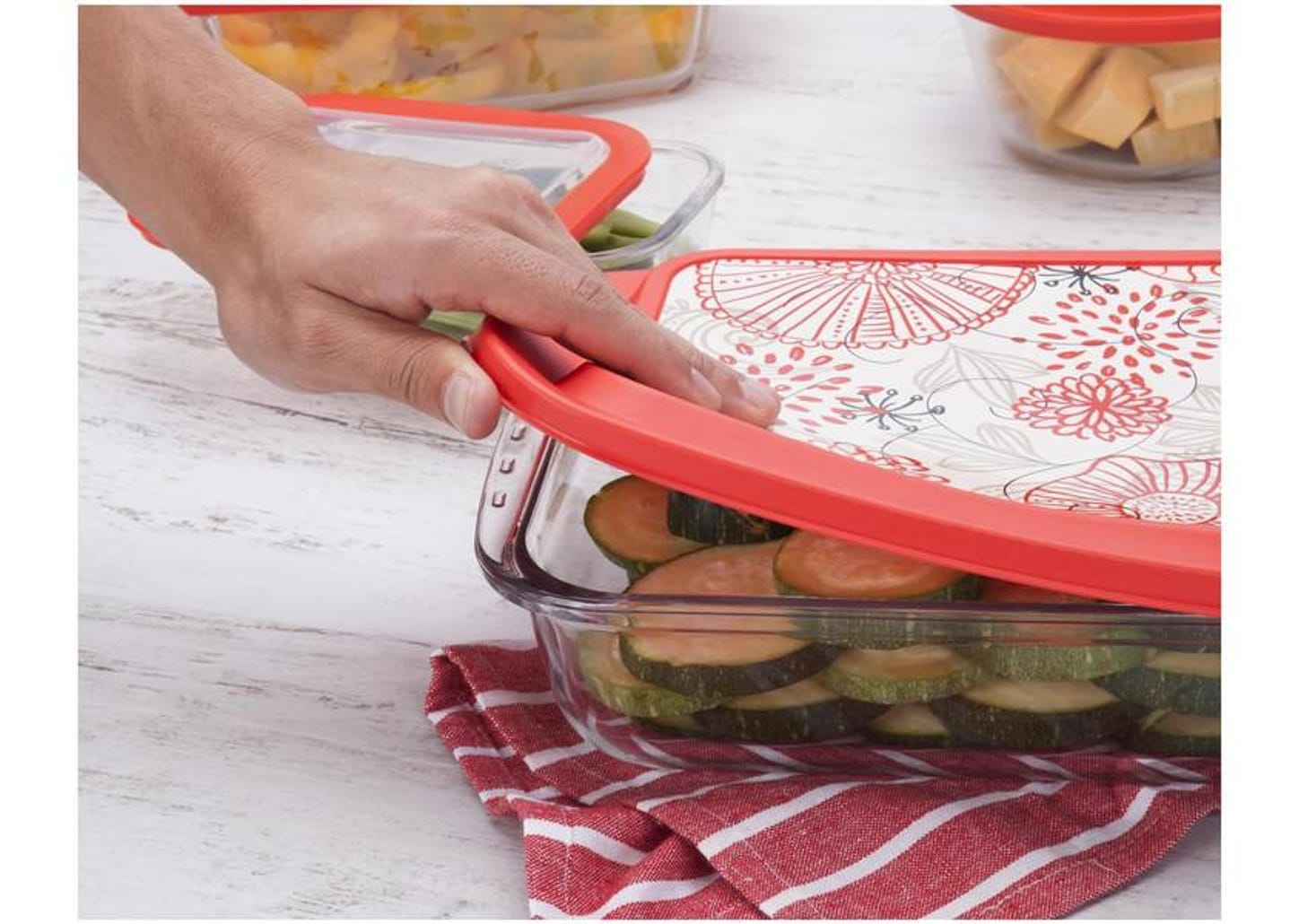 Conjunto de Assadeiras de Vidro Marinex Prática 6 Peças