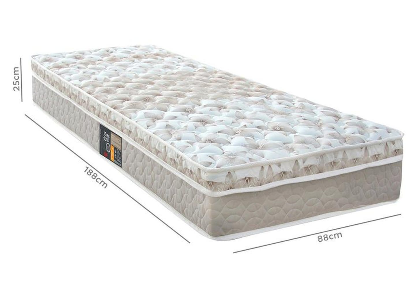 Colchão Solteiro Castor Mola Ensacadas/Pocket 88x188cm Sleep Class One Face