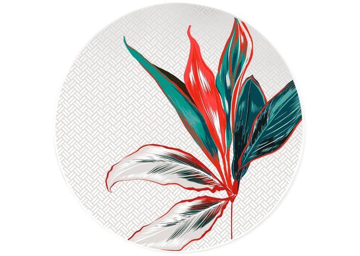 Aparelho de Jantar Jogo de Chá 30 Peças - Germer Porcelanas Redondo Tropical Convexa