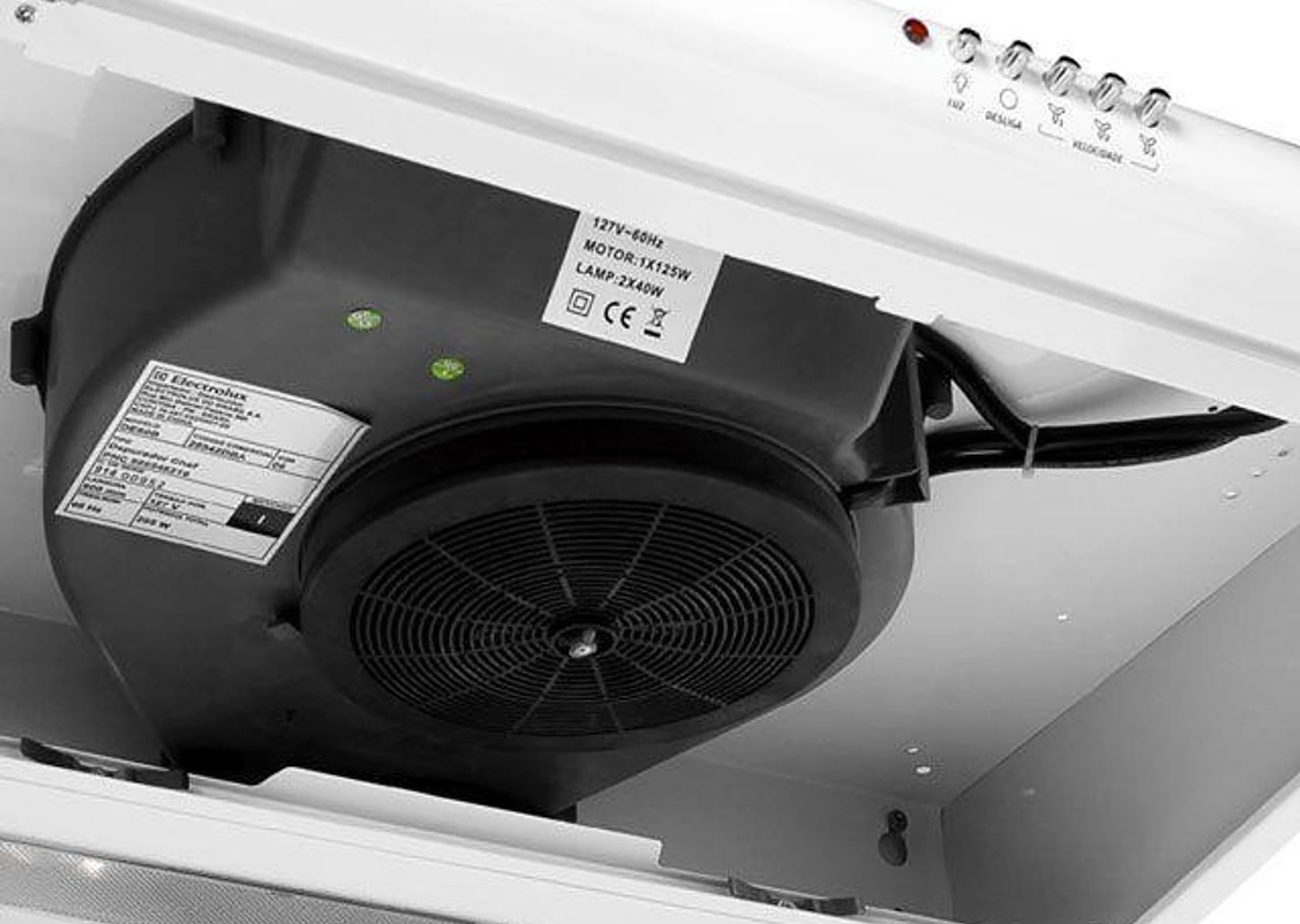 Depurador de Ar Electrolux 59,5cm 4 Bocas - DE60B 3 Velocidades