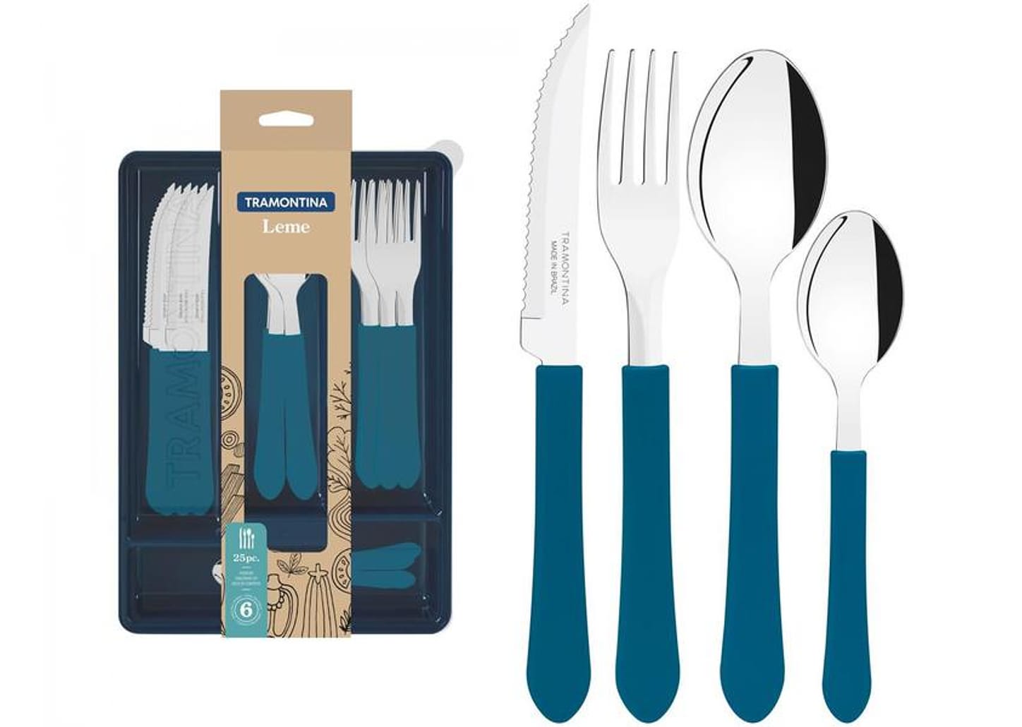 Faqueiro Tramontina Inox Leme com Gaveteiro 24 Peças