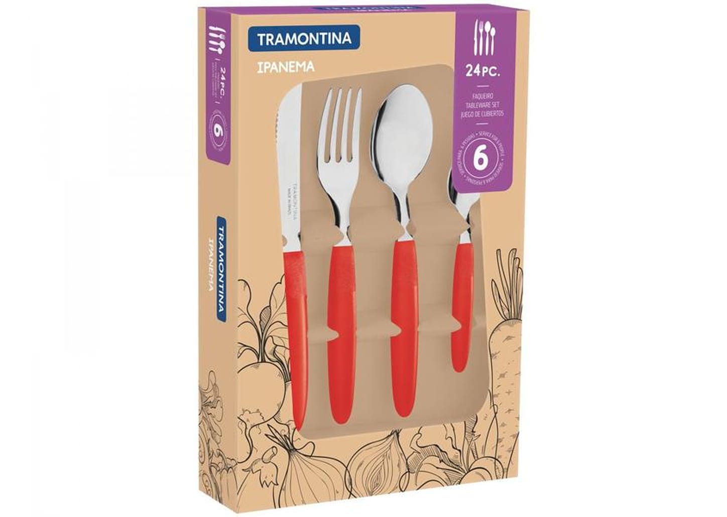 Faqueiro Tramontina Inox Ipanema 24 Peças