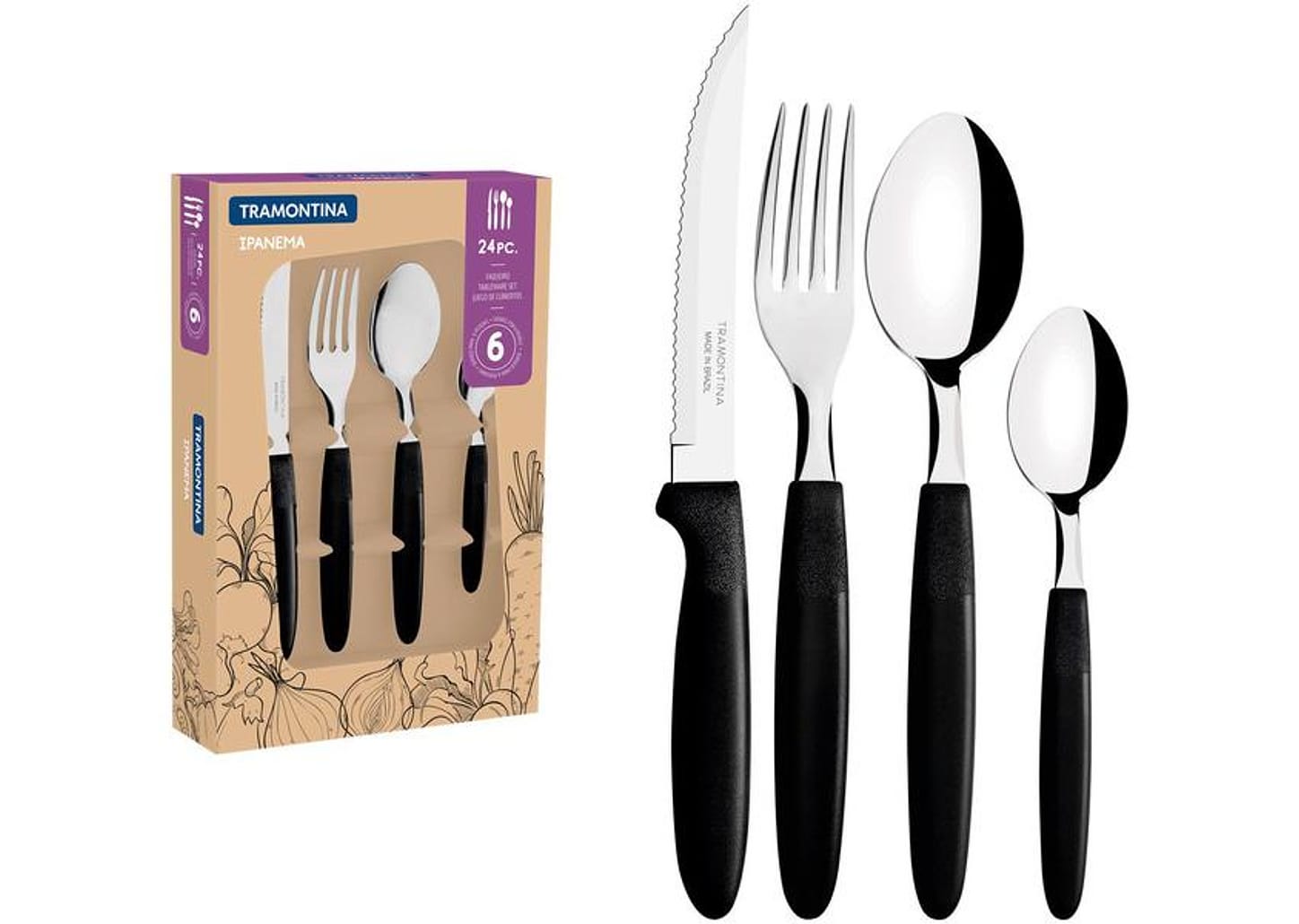 Faqueiro Tramontina Inox Ipanema 24 Peças