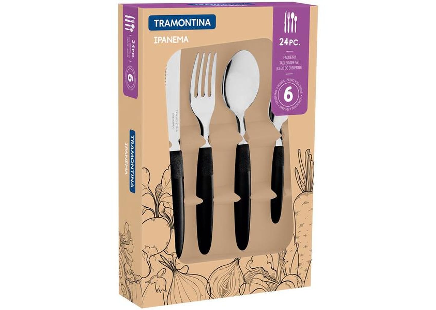 Faqueiro Tramontina Inox Ipanema 24 Peças