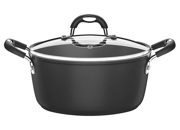 Caçarola Tramontina Antiaderente com Tampa - Preta 4,5L 24cm Mônaco