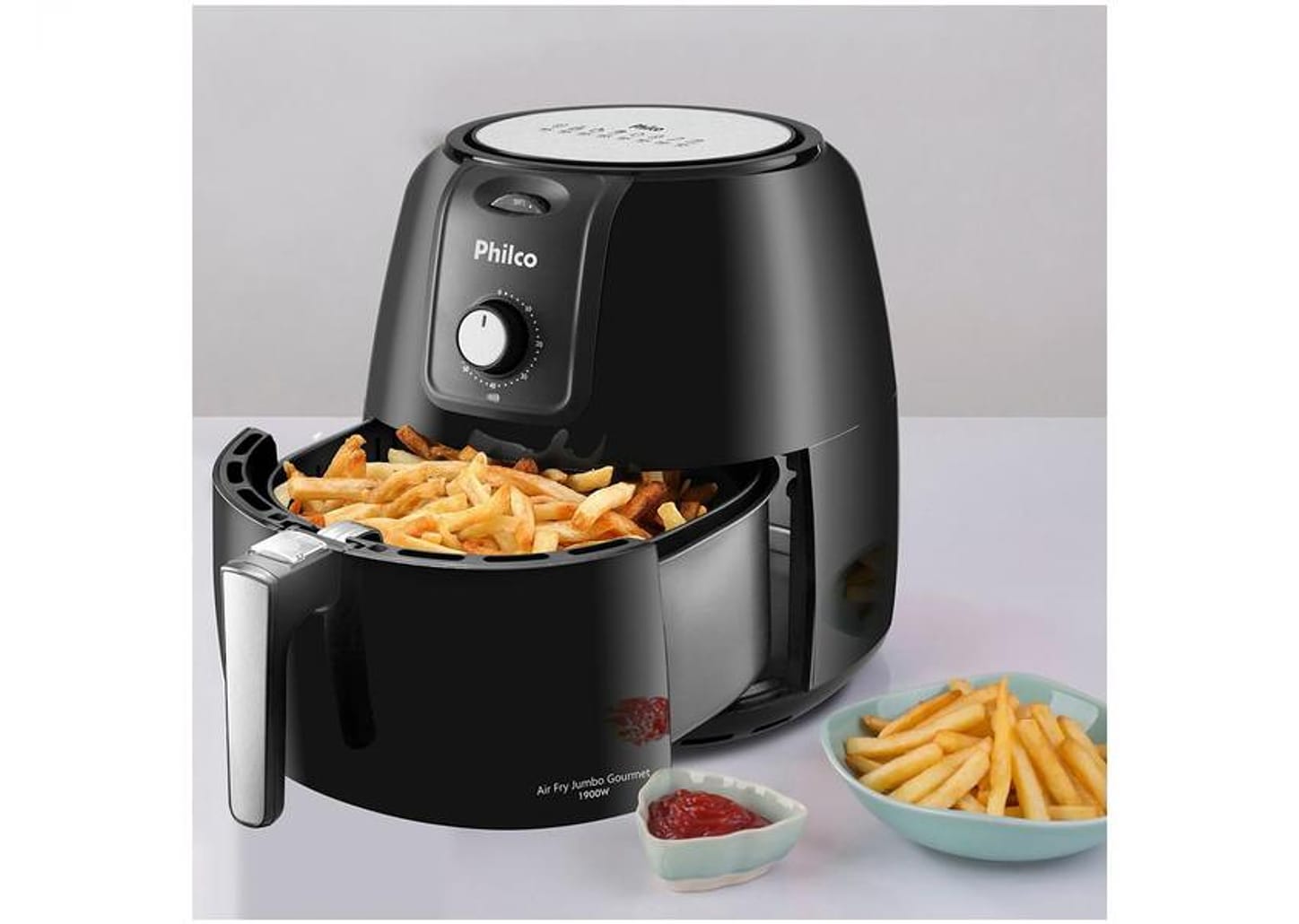Fritadeira Elétrica sem Óleo/Air Fryer Philco Gourmet PFR13P Preta 8,1L com Timer