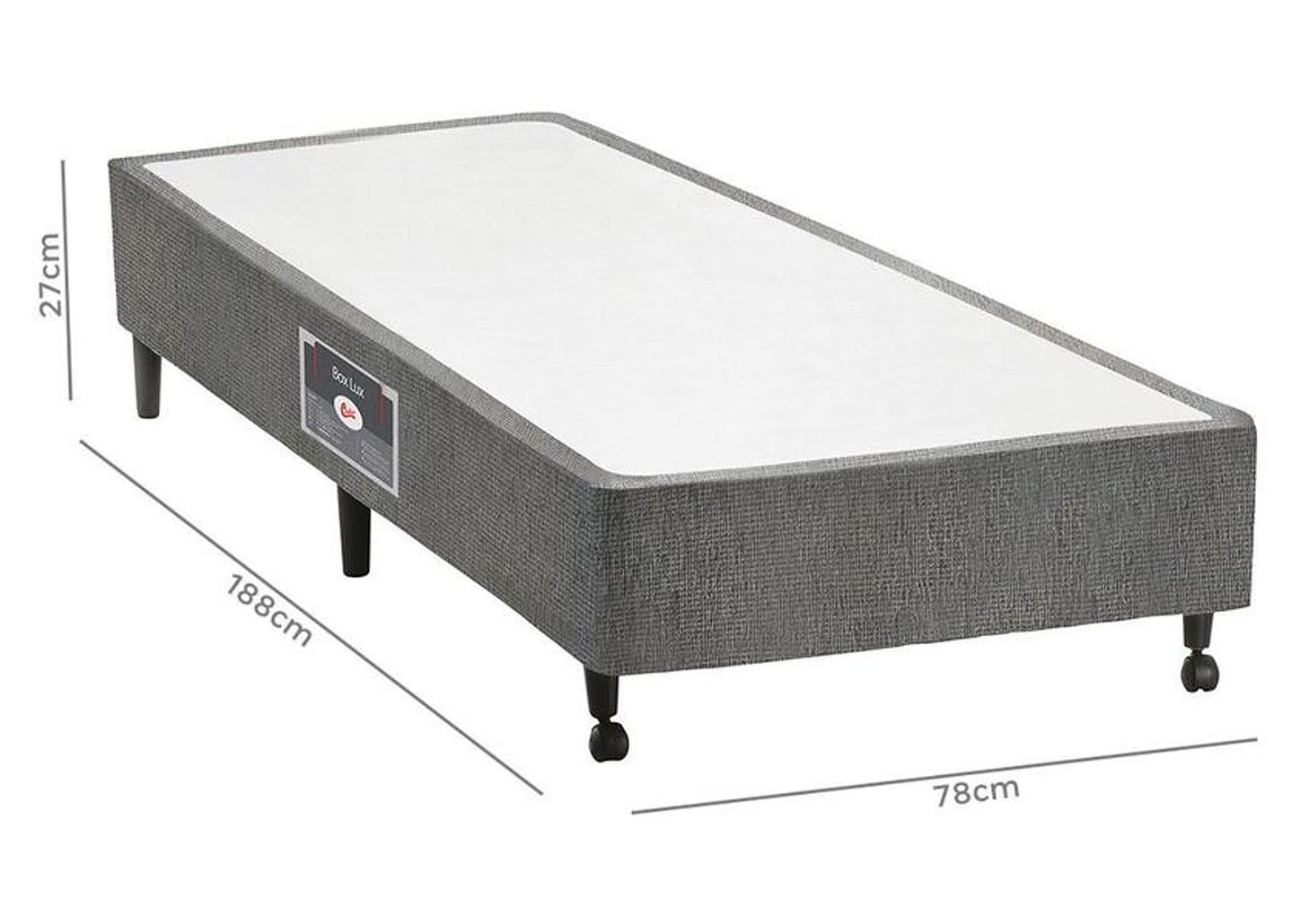 Box para Colchão Solteiro Castor 27cm de Altura Lux