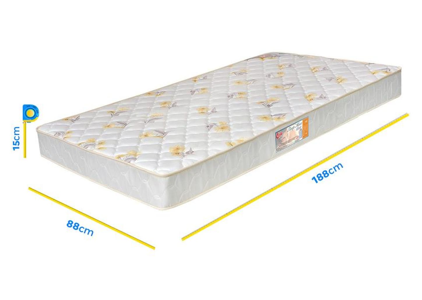 Colchão Solteiro Espuma Castor D-28 88x188cm - Sleep Max