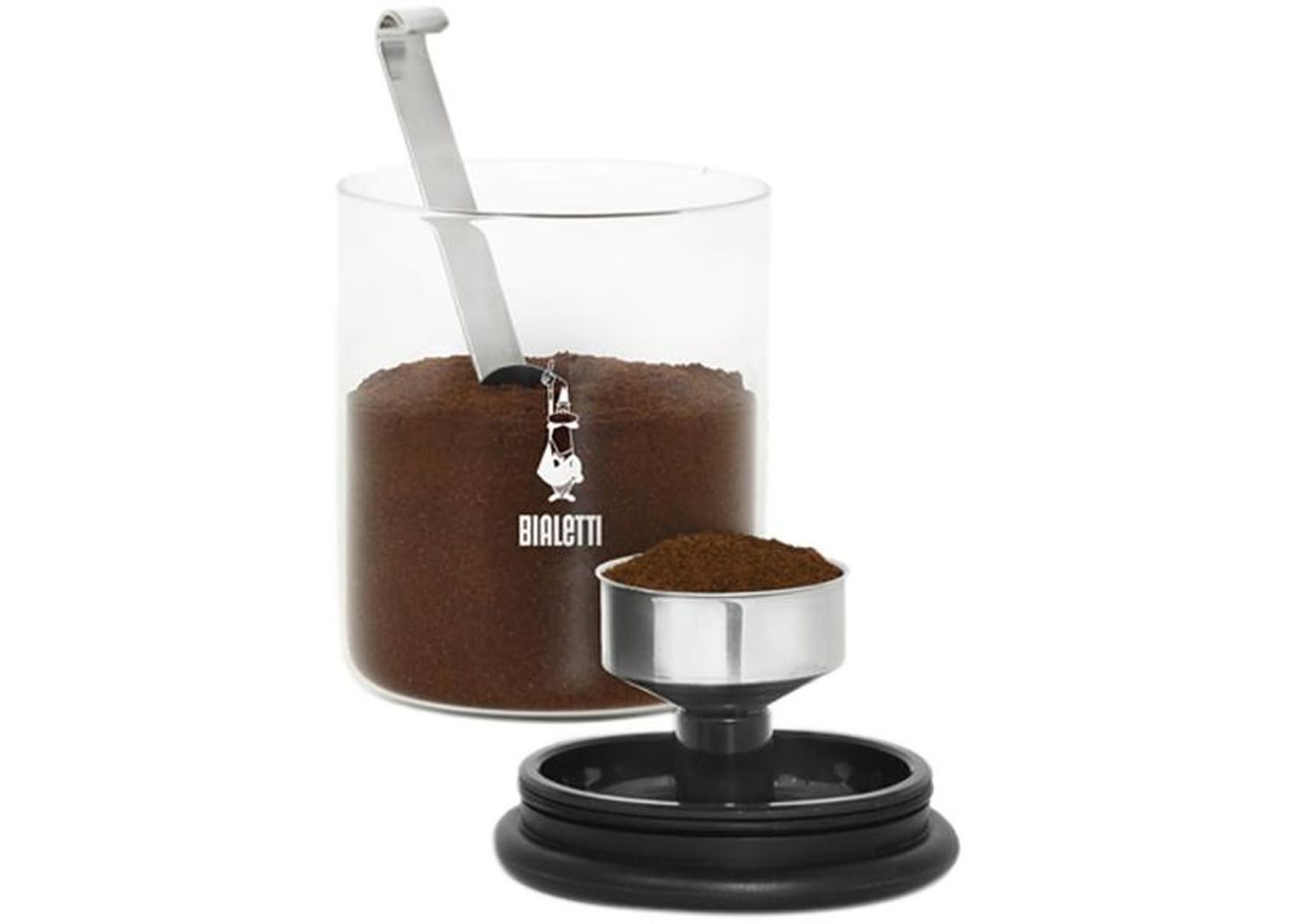 Jogo de Potes de Vidro Hermético Bialetti com Tampa Cilíndrico Barattolo 2 Peças