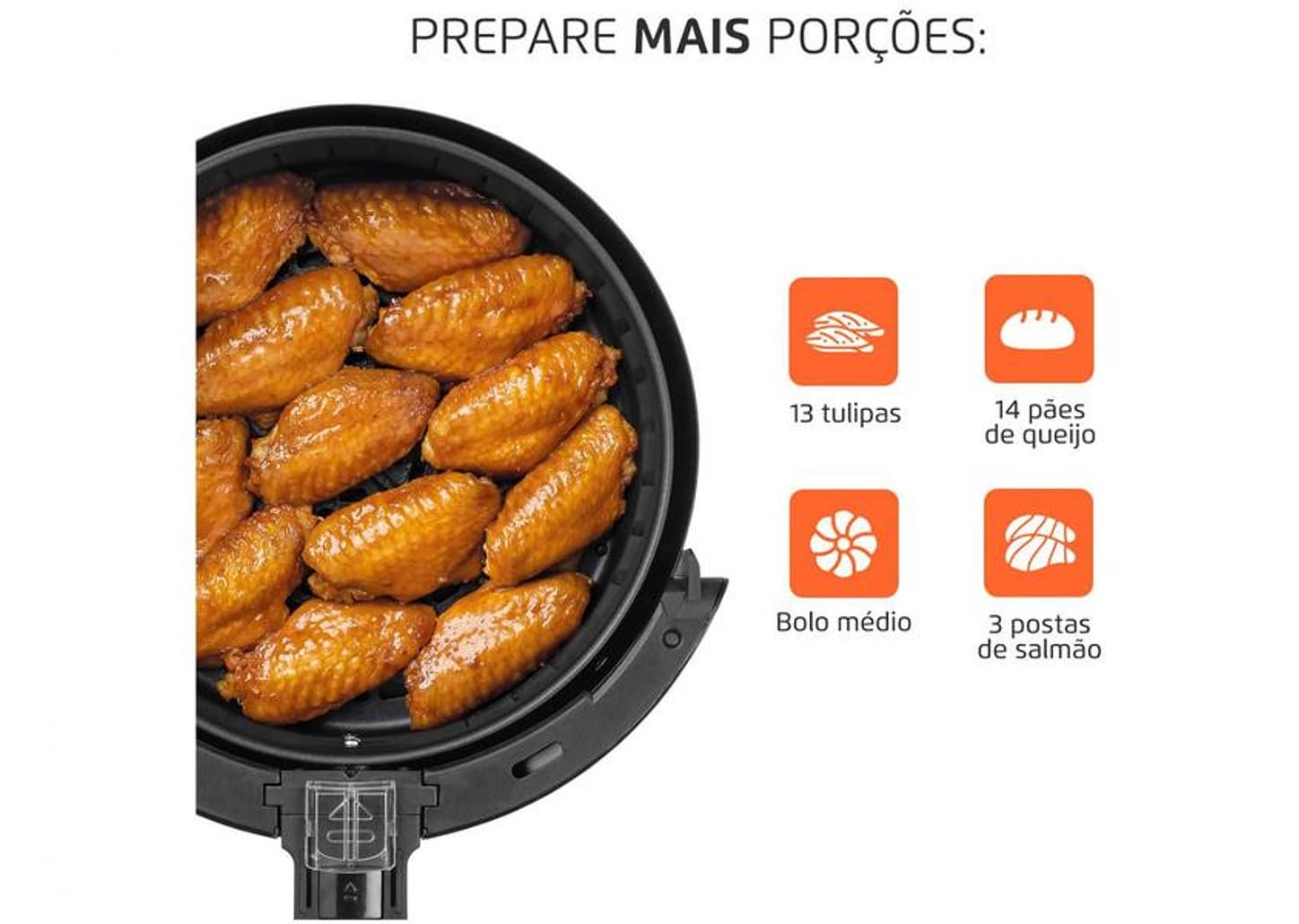 Fritadeira Elétrica sem Óleo/Air Fryer Mondial - AF-30-DI Preto 3,5L com Timer