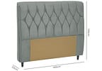 Cabeceira Queen Size Acolchoado Suede Dobuê Movelaria Istambul Grafite