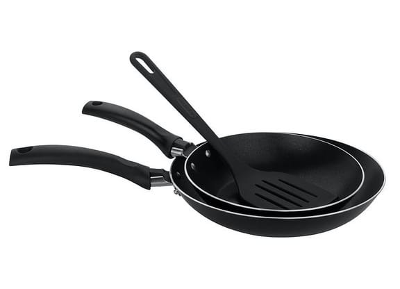 Conjunto de Frigideiras Antiaderente Multiflon 3 Peças Preto Gourmet 70010