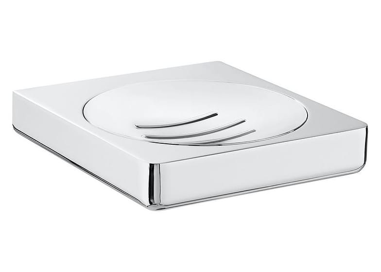 Saboneteira de Parede de Metal Cromado - Quadrada Roca Tempo