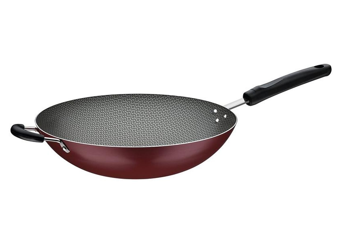Panela Wok Antiaderente Tramontina de Alumínio Loreto Vermelha 32cm