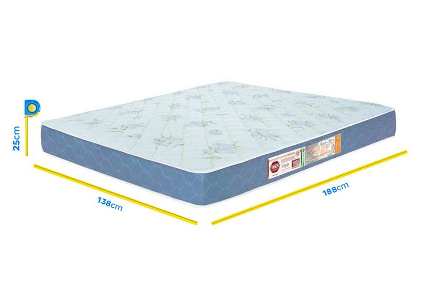 Colchão Casal Castor Espuma D-45 25cm de Altura - Sleep Max