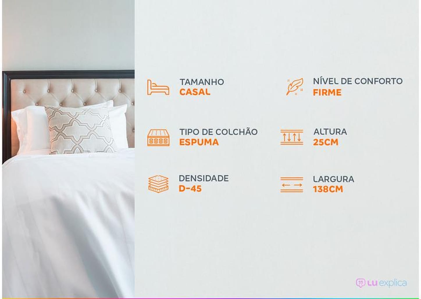 Colchão Casal Castor Espuma D-45 25cm de Altura - Sleep Max