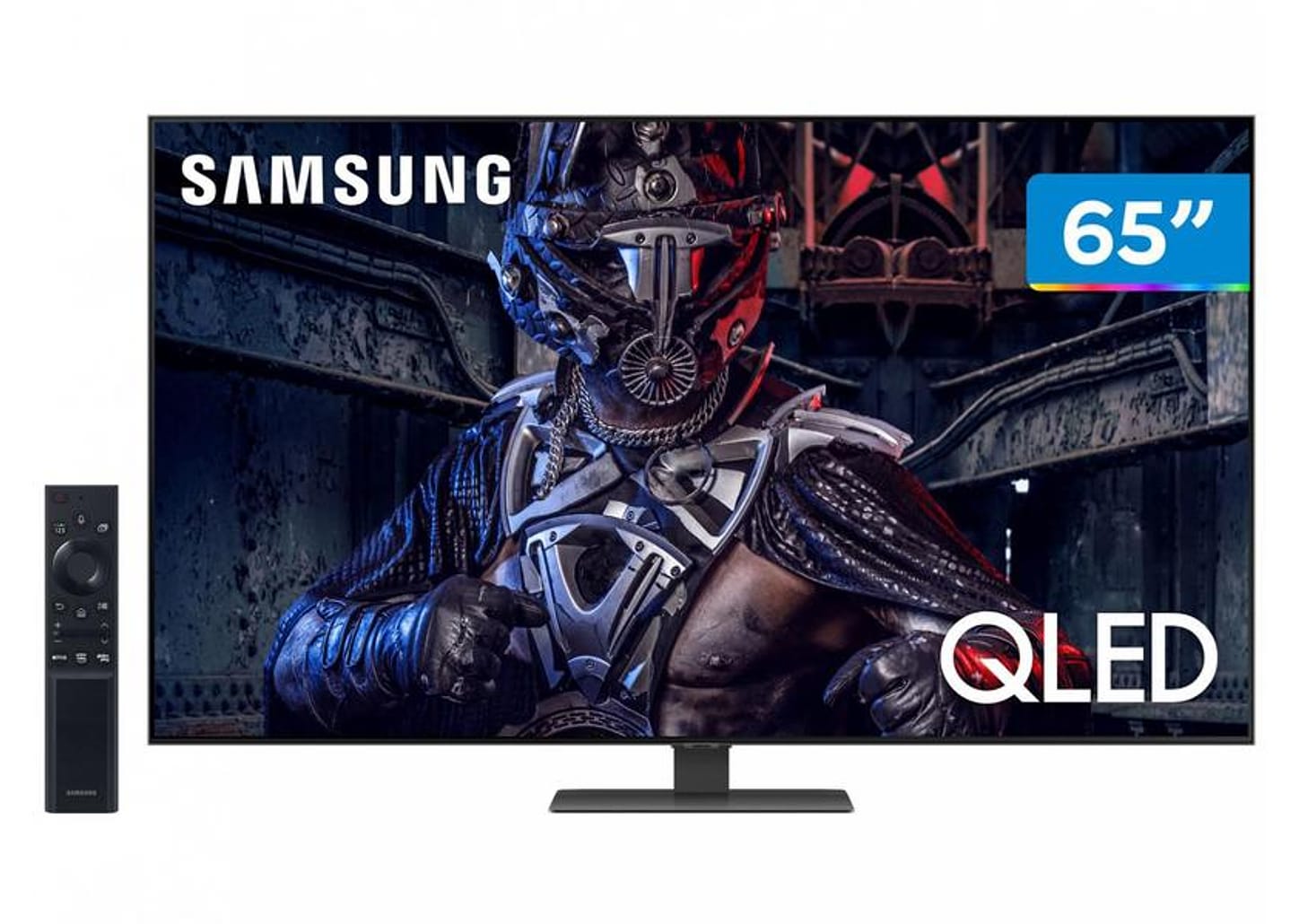 Smart TV 65” 4K QLED Samsung 65Q80A Wi-Fi - Som em Movimento Processador IA HDR