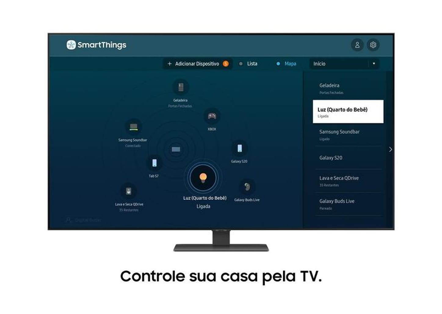Smart TV 65” 4K QLED Samsung 65Q80A Wi-Fi - Som em Movimento Processador IA HDR
