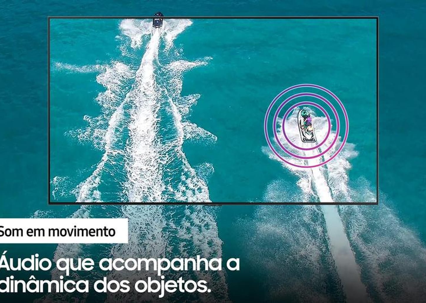 Smart TV 65” 4K QLED Samsung 65Q80A Wi-Fi - Som em Movimento Processador IA HDR