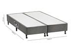 Box para Colchão Queen Size Castor Bipartido 27cm de Altura Lux
