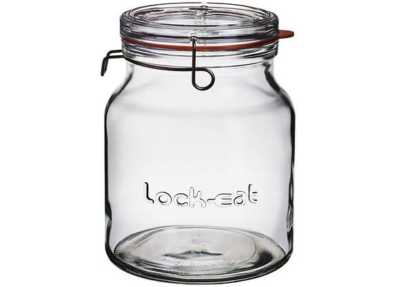 Pote de Vidro Hermético Luigi Bormioli com Tampa - Cilíndrico 2L Lock Eat Handy