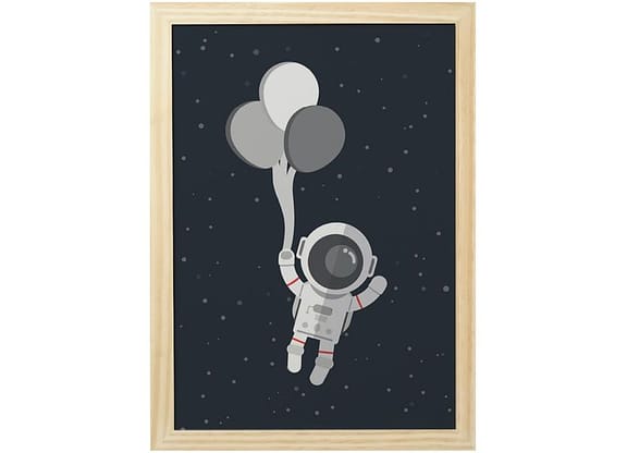 Quadro Decorativo Astronauta 24,5x34,5cm - Design Up Living