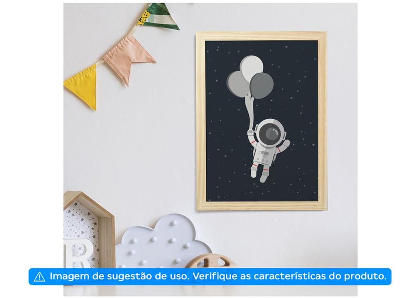 Quadro Decorativo Astronauta 24,5x34,5cm - Design Up Living