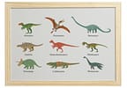 Quadro Decorativo Nomes Dino 24,5x34,5cm - Design Up Living