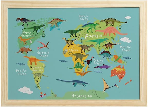 Quadro Decorativo Mapa Dino 24,5x34,5cm - Design Up Living