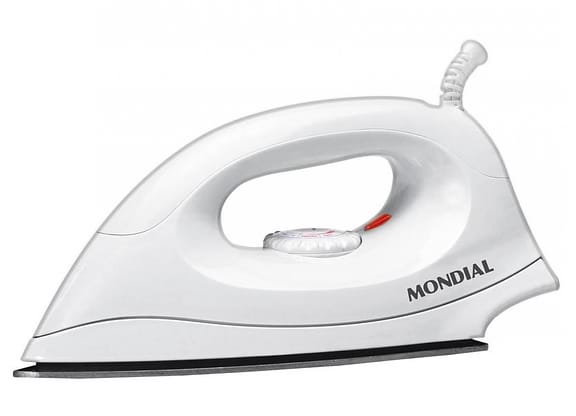 Ferro de Passar Roupa a Seco Mondial FSN-55-B - Branco