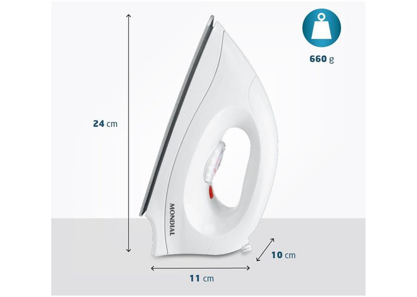 Ferro de Passar Roupa a Seco Mondial FSN-55-B - Branco