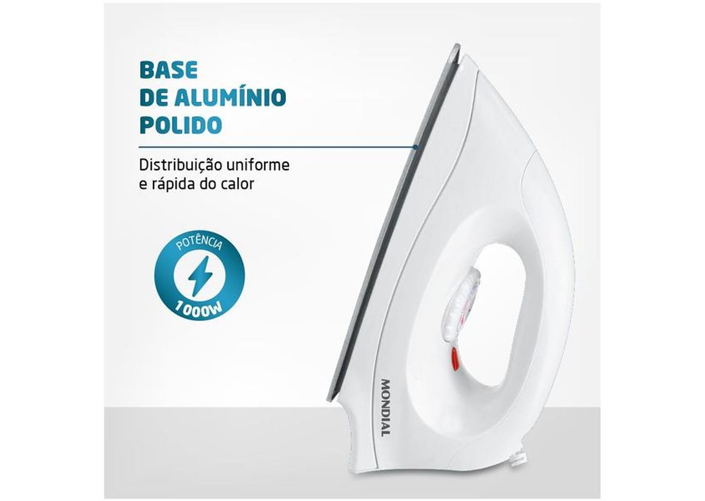 Ferro de Passar Roupa a Seco Mondial FSN-55-B - Branco