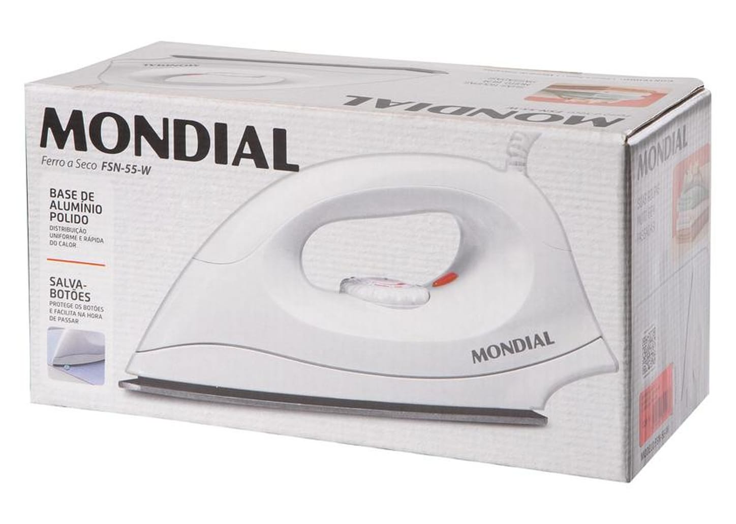 Ferro de Passar Roupa a Seco Mondial FSN-55-W - Branco