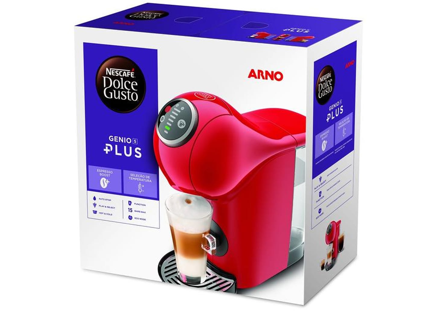Cafeteira Expresso Arno Nescafé Dolce Gusto Genio S Basic de Plus 15 Bar Vermelho