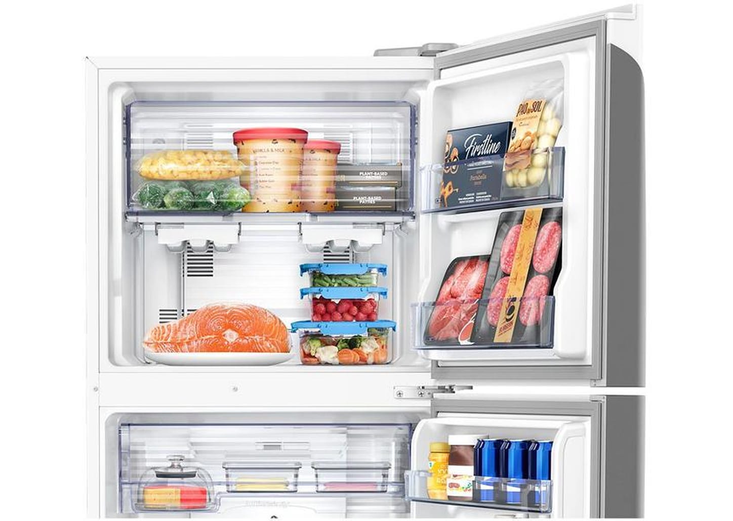 Geladeira/Refrigerador Panasonic Frost Free Duplex - Branca 387L Top Freezer BT41