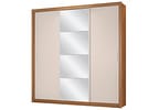 Guarda-roupa Casal com Espelho 3 Portas de Correr 2 Gavetas Demóbile Residence Flex
