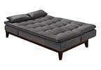 Sofá-cama Casal 3 Lugares Suede Linoforte Jade BPM A2