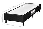 Base Cama Box Solteiro Castor 27x88x188cm Poli