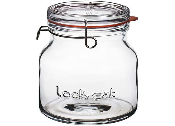 Pote de Vidro Hermético Luigi Bormioli com Tampa - Cilíndrico 1,5L Lock Eat Handy