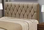 Cabeceira Queen Size Acolchoado Suede Dobuê Movelaria Istambul Mascavo