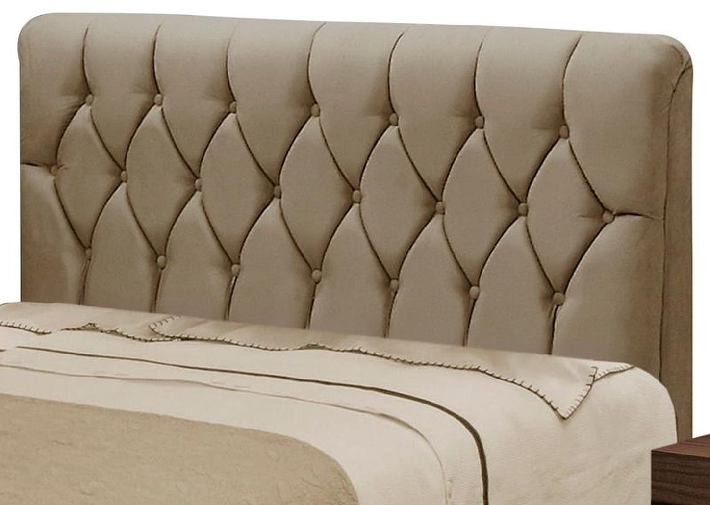 Cabeceira Queen Size Acolchoado Suede Dobuê Movelaria Istambul Mascavo